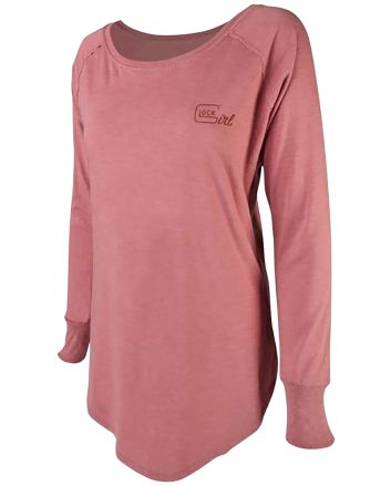 Glock AP960345 Glock Girl ConfidenceBlush Cotton/Polyester/Rayon Long Sleeve Tunic Small