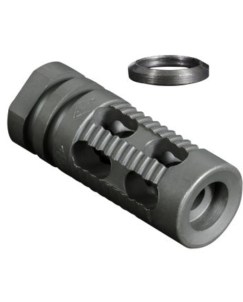 Yankee Hill 285M2 Phantom Comp/Brake with Smooth End, 1/2"-28 tpi Threads 2.25" OAL for 5.56mm