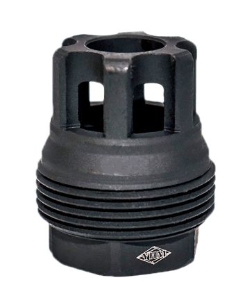 Yankee Hill 4401MB24 sRx QD Mini Muzzle Brake Black Phosphate Steel with 5/8"-24 tpi, 9mm, 1.10" OAL &amp; 9.375" Diameter for sRx Adapters