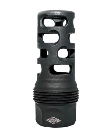 Yankee Hill 4405MB28 sRx Q.D. Muzzle Brake Long Black Phosphate Steel with 1/2"-28 tpi, 9mm, 2.30" OAL &amp; 9.375" Diameter for sRx Adapters
