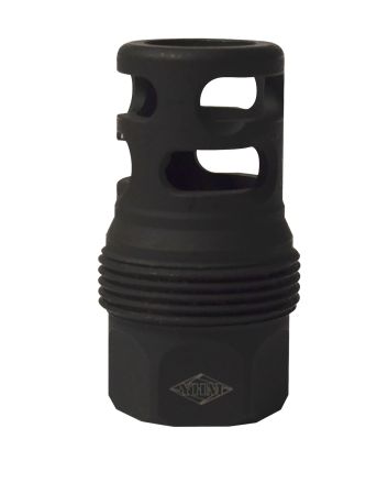 Yankee Hill 4445MB24B sRx Q.D. Muzzle Brake Short Black Phosphate Steel with 11/16"-24 tpi for sRx Adapters