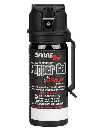 Sabre MK3CFTGBC Crossfire Pepper Gel 18 Bursts Range 18 ft Black