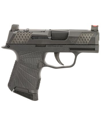 Wilson Combat SIGWCP3659BSR P3659mm Luger 10+1 (2) 3.10", Black, RMRSc Optic Cut Slide with X-Tac Pattern Serrations, Polymer Frame, Sunburst Grips, Optic Height Fiber Optic Sights, Standard Trigger