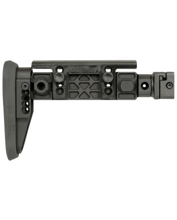 Midwest Industries MIAKALPHAFS Alpha Folding Stock Black Synthetic Side Folding Stock with Adjustable Cheekrest, Compatible w/ 1913 Picatinny Rail Adapter for AK-Platform