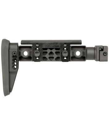 Midwest Industries MIALPHAFBSF Alpha Fixed Beam Black Synthetic Side Folding Stock with Adjustable Cheekrest, Compatible w/ 1913 Picatinny Rail Adapter