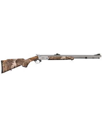 Traditions R721108432S Buckstalker XT 50 Cal 209 Primer 24", Stainless Cerakote Barrel/Rec, Next Wyld Camo Synthetic Stock, Fiber Optic Sights