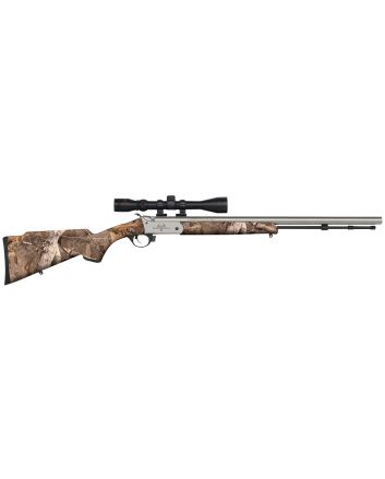 Traditions R5721108432 Buckstalker XT 50 Cal 209 Primer 24", Stainless Cerakote Barrel/Rec, Next Wyld Camo Synthetic Stock, 3-9x40mm Scope