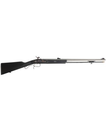 Traditions R391050 ShedHorn50 Cal Musket 26" Fluted, Stainless Barrel/Rec, Black Synthetic Stock, Williams Fiber Optic Sights, Accelerator Breech Plug