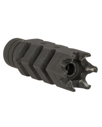 ATI Outdoors A5102251 Shark Muzzle BrakeBlack Oxide Steel with 1/2"-28 tpi Threads for .223 Cal/5.56 AR-15
