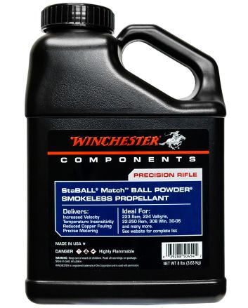 Winchester Powder STABALLMATCH8 Staball Match Rifle Powder 8LB