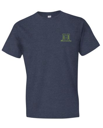 Hornady Gear 30991 Hornady T-Shirt Logo Stamp Indigo Short Sleeve Small