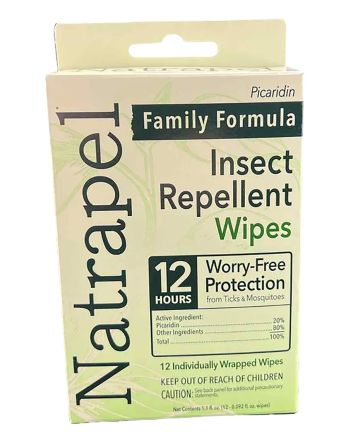 Natrapel 00066095 Repellent WipesRepels Ticks &amp; Biting Insects Effective Up to 12 hrs 12/Box