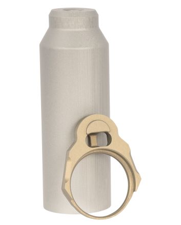 Q LLC ACCHBTUBESLEEVE Honey Badger Buffer Tube Sleeve Gray with End Plate