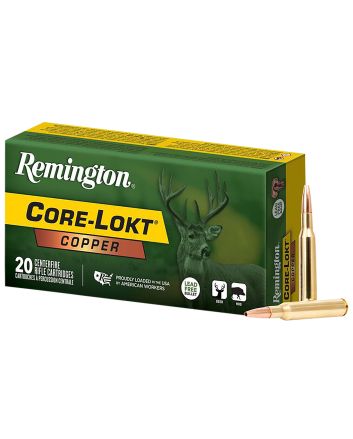 Remington Ammunition R27855 Core-Lokt Copper 270Win 130gr Copper Hollow Point 20 Per Box/10 Case