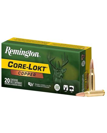 Remington Ammunition R27854 Core-Lokt Copper 308Win 150gr Copper Hollow Point 20 Per Box/10 Case
