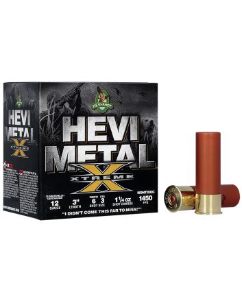 HEVI-Shot HS38126 HEVI-Metal Extreme 12Gauge 3" 1 1/4oz Steel/Tungsten 6/3Shot 25 Per Box/10 Case