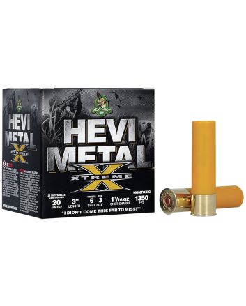 HEVI-Shot HS39206 HEVI-Metal Extreme 20Gauge 3" 1 1/16oz Steel/Tungsten 6/3Shot 25 Per Box/10 Case