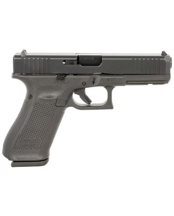 Glock UA175S201 G17 Gen5 Full Size 9mm Luger 10+1 4.49" Black GMB Barrel, Black nDLC Serrated Slide, Black Polymer Frame w/Accessory Rail, Black Polymer Grip, Ambidextrous USA Made
