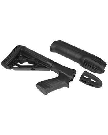 ADAPTIVE TACTICAL AT02000 EX Performance Stock &amp; Forend Black Synthetic, Fits Remington 870 12 Gauge
