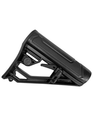 ADAPTIVE TACTICAL AT02013 EX Performance Lite Adj. Black Synthetic M4 Style, Swivel Stud, Fits AR-Platform (Mil-Spec Buffer Tubes)