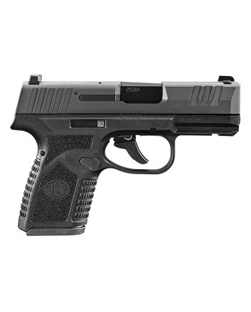 FN 66101412 ReflexMicro-Compact Frame 9mm Luger 10+1, 3.30" Black Target Crown Steel Barrel, Black PVD Serrated Steel Slide &amp; Polymer Frame w/Picatinny Rail, Ambidextrous
