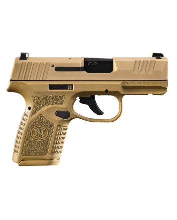FN 66101413 ReflexMicro-Compact Frame 9mm Luger 10+1, 3.30" Black Target Crown Steel Barrel, Flat Dark Earth PVD Serrated Steel Slide, Flat Dark Earth Polymer Frame w/Picatinny Rail, Ambidextrous