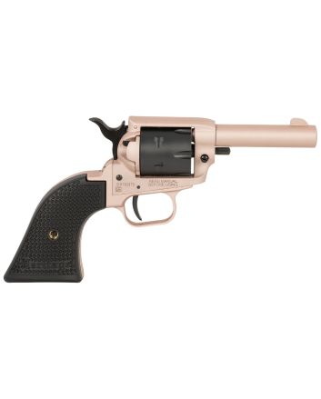 Heritage Mfg BK22Q3 Barkeep22 LR 6 Shot 3.60" Rose Gold Cerakote Barrel, Rose Gold Cerakote w/Black Accents Frame, Black Cerakote Cylinder, Black Star Polymer Grips