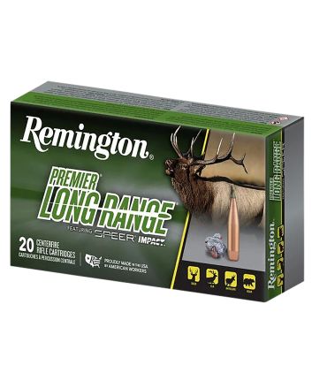 Remington Ammunition R28828 Premier Long Range 6.5PRC 140gr Speer Impact 20 Per Box/10 Case
