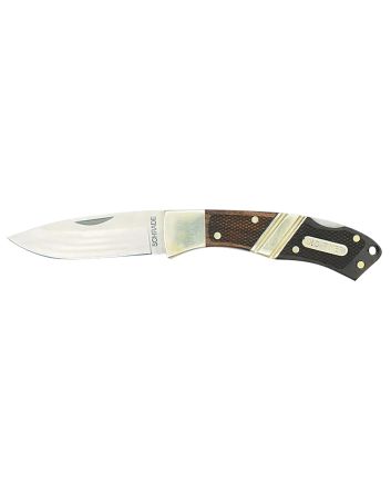 Old Timer 1181069 Mountain Beaver Jr.2.50" Folding Drop Point Plain Mirror Polished 9Cr18MoV SS Blade, Ebony &amp; Rosewood/Nickel Handle
