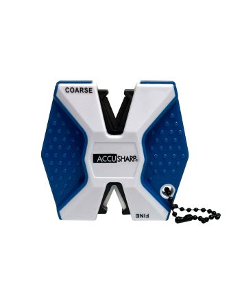 AccuSharp 342C 2-Step Knife Sharpener Hand Held Diamond Tungsten Carbide Sharpener Coarse/Fine Blue/White