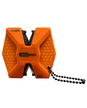 AccuSharp 344C 2-Step Knife Sharpener Hand Held Diamond Tungsten Carbide Sharpener Coarse/Fine Blaze Orange