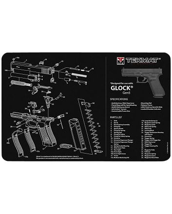 TekMat TEKR20GLOCK-G5 Glock Gen 5 Ultra 20 Cleaning Mat Multi-Color Rubber 15"x20" Glock Gen5 Parts Diagram