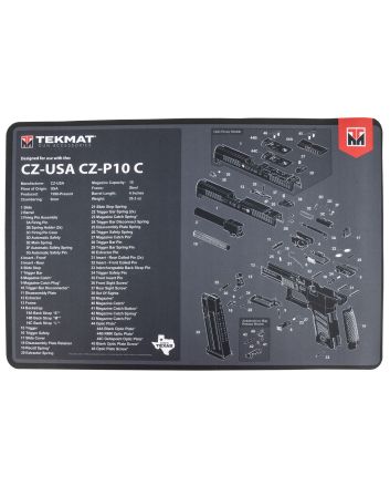 TekMat TEKR17CZP10C CZ P-10C Cleaning Mat Black/Gray Rubber 11"x17" CZ P-10C Parts Diagram