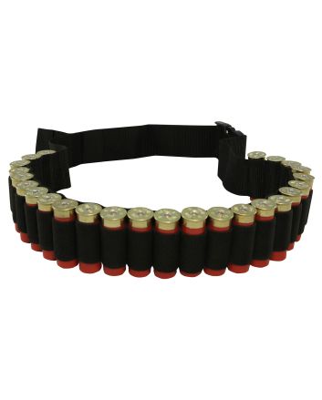 Hunters Specialties 00680 Shotgun Shell BeltBlack Nylon 25 Shotshells Waist Mount