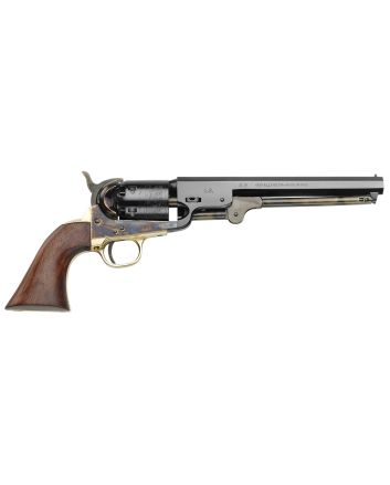 Pietta PF51CH44712 1851 Navy 44 Cal 7.50" 6rd Color Case Hardened Frame, Blued Cylinder &amp; Octagon Barrel, Walnut Grip