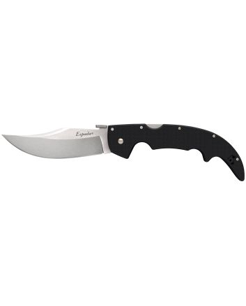 Cold Steel CS62MGD EspadaLarge 5.50" Folding Clip Point Plain S35VN SS Blade/6.75" Black w/Polished Bolsters G10 Handle Includes Belt Clip