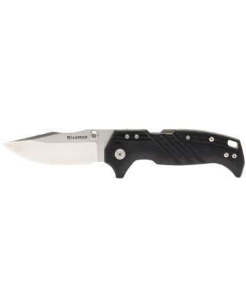 Cold Steel CSFL35DPLC Engage3.50" Folding Clip Point Plain Satin S35VN SS Blade/4.11" Black G10 Handle Includes Belt Clip