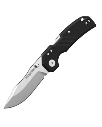 Cold Steel CSFL30DPLCS35 Engage3" Folding Clip Point Plain Satin S35VN SS Blade/4.11" Black G10 Handle Includes Belt Clip