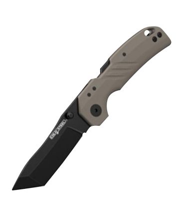 Cold Steel CSFL30DPLTBFZ Engage3" Folding Tanto Plain Black PVD Stonewashed 4116 SS Blade/4.11" Flat Dark Earth GFN Handle Includes Belt Clip