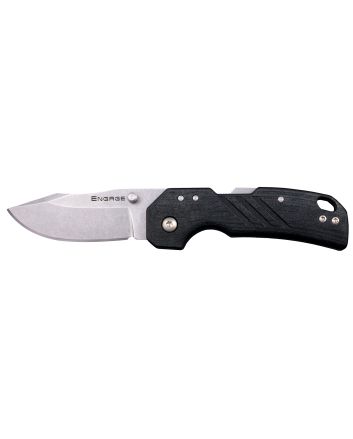 Cold Steel CSFL25DPLC Engage2.50" Folding Clip Point Plain Stonewashed 4116 SS Blade/Black GFN Handle Includes Belt Clip