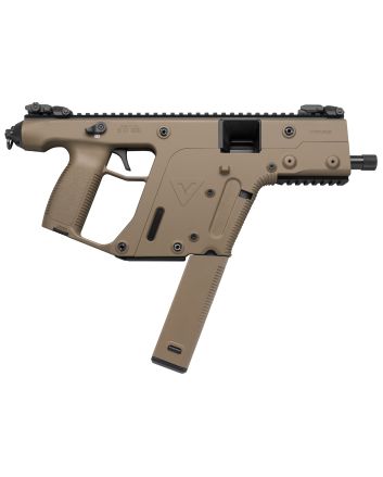 Kriss USA KV45PFD20 Vector CRB Gen2 45 ACP 30+1 Black Nitride Threaded Barrel, Flat Dark Earth Picatinny Rail Top &amp; Bottom, QD Sling Swivel