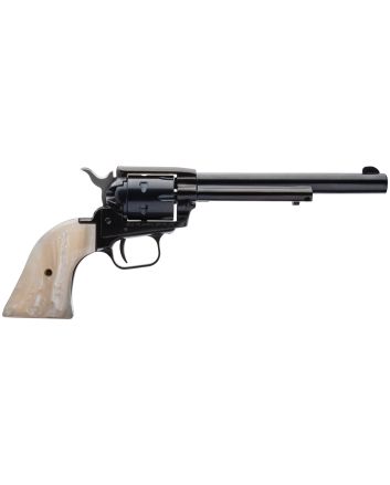 Heritage Mfg RR22MB6PRL Rough Rider22 LR 22 WMR 6 Shot 6.50" Black Barrel, Cylinder &amp; Frame, Altamont White Pearl Grips