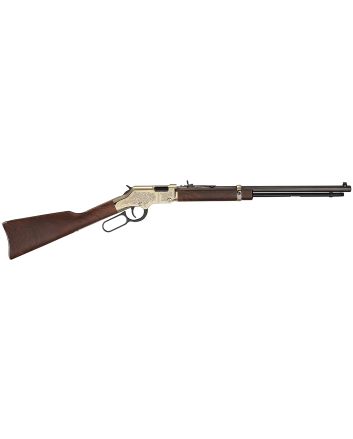 Henry H004MD4 Golden Boy Deluxe 4th Edition 22 WMR 12+1 20.50" Blued Octagon Barrel, Engraved Brasslite Rec, American Walnut Stock, Ad. Buckhorn Sights