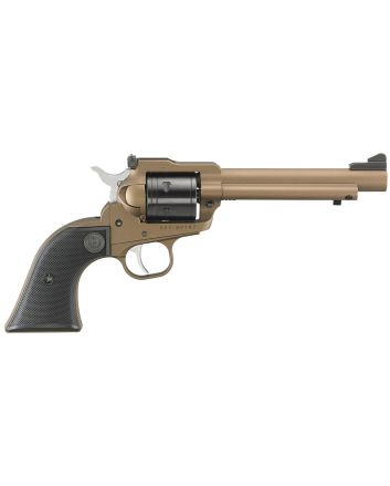 Ruger 2034 Super Wrangler22LR/22 WMR 6 Shot 5.50" Bronze Cerakote Steel Barrel &amp; Frame, Black Cylinder, Black Checkered Polymer Grip, Transfer Bar Safety, Exposed Hammer