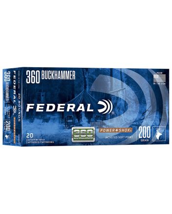 Federal 360BHBS Power-Shok Buckhammer 360Buckhammer 200gr Jacketed Soft Point 20 Per Box/10 Case