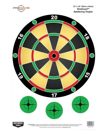 Birchwood Casey 35562 Pregame Shotboard Hanging Paper All Firearms 12" x 18" Impact Enhancement Splatter 8 Targets