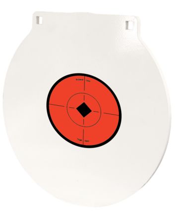 Birchwood Casey RND6 Round Steel Target Plate 6" Centerfire Rifle/Handgun Target Black/Red/White NM500 Steel Hanging