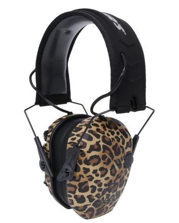 Walker's GWP-RSEM-LEO Razor Slim Electronic Muff 23 dB Over the Head Leopard Print/Black Polymer