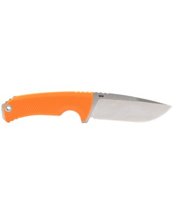 S.O.G SOG17060343 Tellus FX 4.20" Fixed Clip Point Plain Stonewashed Cryo 440C SS Blade/ Blaze Orange Textured GRN Handle