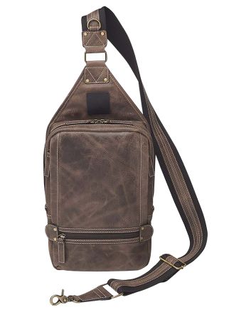 Gun Tote'n Mamas/Kingport GTMCZY108 Sling BackpackBrown Leather Includes Standard Holster